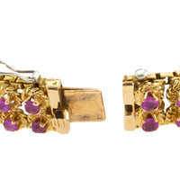 Ruby bracelet in 18 carat gold-Bracelets-The Antique Ring Shop