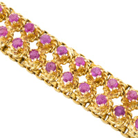 Ruby bracelet in 18 carat gold-Bracelets-The Antique Ring Shop