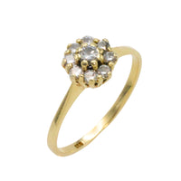 Vintage diamond cluster ring in 14 carat gold