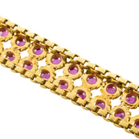 Ruby bracelet in 18 carat gold-Bracelets-The Antique Ring Shop