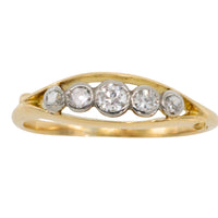 Edwardian five stone old cut diamond ring-Antique rings-The Antique Ring Shop