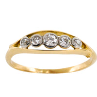 Edwardian five stone old cut diamond ring-Antique rings-The Antique Ring Shop