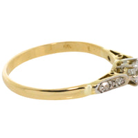Vintage diamond ring in 18 carat gold-engagement rings-The Antique Ring Shop
