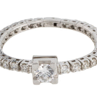 White gold diamond link ring-vintage rings-The Antique Ring Shop