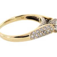 Brilliant cut diamond ring in 14 carat gold-engagement rings-The Antique Ring Shop