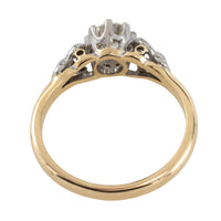 Diamond solitaire ring in platinum and gold-engagement rings-The Antique Ring Shop