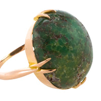 Cabochon turquoise ring in 18 carat gold-Antique rings-The Antique Ring Shop
