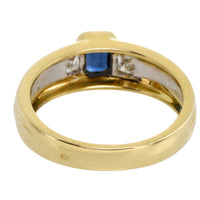 Sapphire and diamond ring in 18 carat gold-Vintage Rings-The Antique Ring Shop