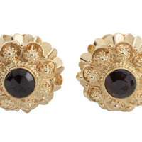 Garnet earrings in 14 carat gold-Earrings-The Antique Ring Shop