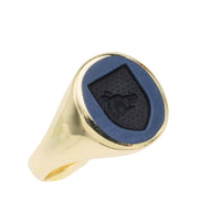 Vintage signet ring with intaglio-gents rings-The Antique Ring Shop
