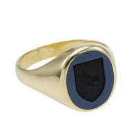 Vintage signet ring with intaglio-gents rings-The Antique Ring Shop