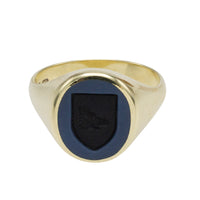 Vintage signet ring with intaglio-gents rings-The Antique Ring Shop