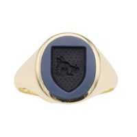Vintage signet ring with intaglio-gents rings-The Antique Ring Shop