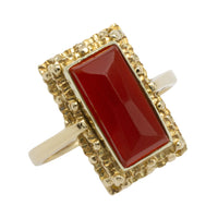 Carnelian ring in 14 carat gold-vintage rings-The Antique Ring Shop