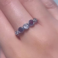 Ruby and diamond ring in 18 carat gold