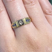 Sapphire and rose diamond ring from 1904