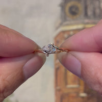 Edwardian four stone old cut diamond ring