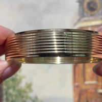 14 carat gold hinged bracelet with ridges