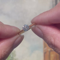 Vintage old cut diamond solitaire ring