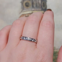 14-karaats witgouden alliance-ring met diamanten