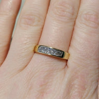 Princess cut diamond ring in 18 carat gold-wedding rings-The Antique Ring Shop