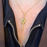 Art Nouvea pendant with pearls and sapphire-Pendants-The Antique Ring Shop