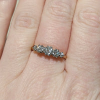 Edwardian old European cut diamond ring in 18 carat gold-Antique rings-The Antique Ring Shop