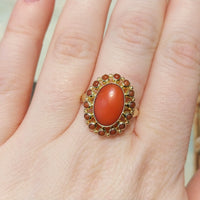 Vintage 14 carat gold cluster ring-Vintage Rings-The Antique Ring Shop