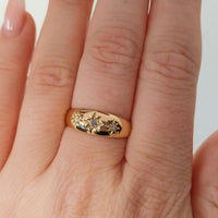 Edwardian three stone gypsy ring from 1908-Antique rings-The Antique Ring Shop