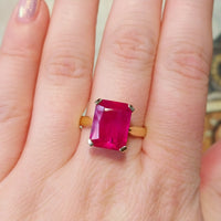 Ruby ring in 18 carat gold-Vintage Rings-The Antique Ring Shop