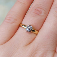 Victorian old cut diamond solitaire ring from 1892-Antique rings-The Antique Ring Shop