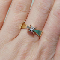 Vintage diamond solitaire ring-Vintage Rings-The Antique Ring Shop