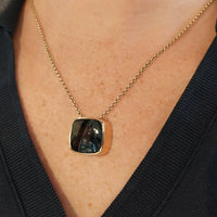 Tourmaline pendant in 14 carat gold-Pendants-The Antique Ring Shop