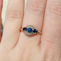 Sapphire and diamond ring from 1916-Antique rings-The Antique Ring Shop