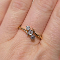 Edwardian three stone old cut diamond ring-Antique rings-The Antique Ring Shop
