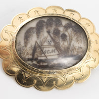 Memento mori brooch in 14 carat gold-Brooches-The Antique Ring Shop, Amsterdam