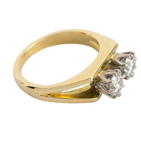 Vintage double diamond ring in 18 carat gold-Vintage & retro rings-The Antique Ring Shop