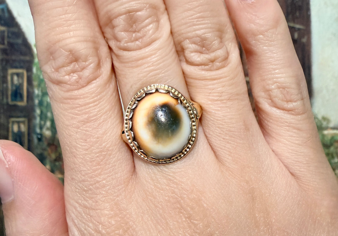 Vintage 14 carat gold Mata Biak ring-Vintage Rings-The Antique Ring Shop