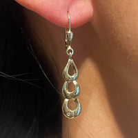 Pendant earrings with diamond-Earrings-The Antique Ring Shop