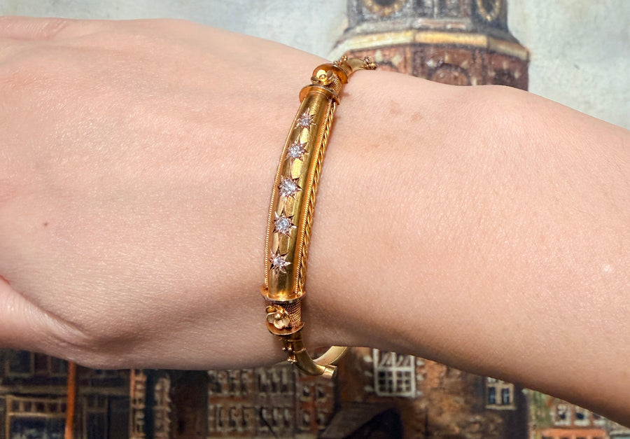 Edwardiaanse armband met oud geslepen diamanten