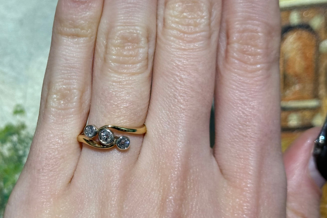 Edwardian old European cut diamond ring