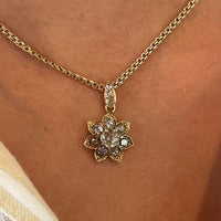 Old mine cut diamond pendant-Pendants-The Antique Ring Shop