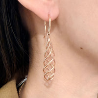 Spiral earrings in 18 carat gold-Earrings-The Antique Ring Shop