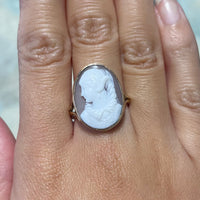 1920's cameo ring in 14 carat gold-Antique rings-The Antique Ring Shop