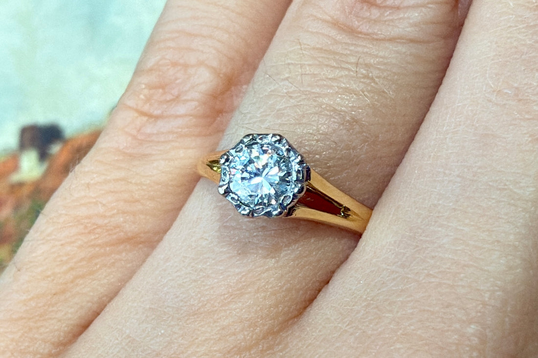 Vintage diamond solitaire ring