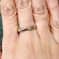 14 carat gold nugget style band-wedding rings-The Antique Ring Shop