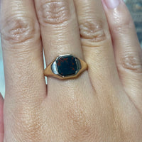 Vintage bloodstone signet ring in 14 carat gold-Vintage Rings-The Antique Ring Shop