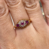 Ruby and rose diamond ring from 1910-The Antique Ring Shop
