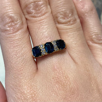 Edwardian sapphire and diamond ring-Antique rings-The Antique Ring Shop