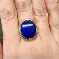 Lapis lazuli ring in 14 carat gold-Rings-The Antique Ring Shop